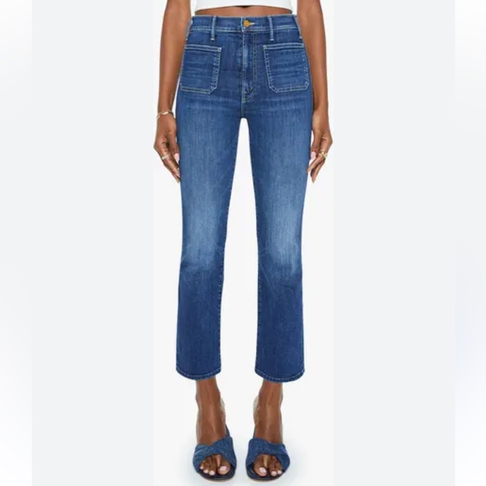 NWT Mother Superior The Hustler Patch Pocket Ankle Bootcut Jeans